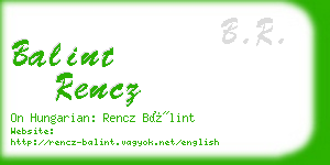 balint rencz business card